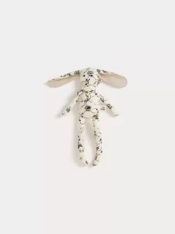 Newborn & Baby Bonpoint Stuffed Animals And Toys | 20 Cm Taki Rabbit Ecru Flowers