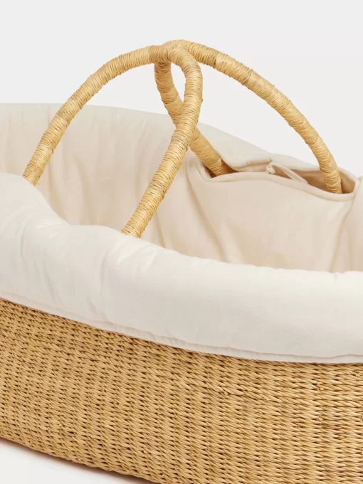Newborn & Baby Bonpoint Childcare | Acouffin Bassinet With Mattress And Cover Natural