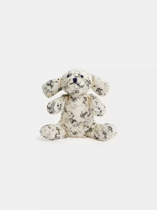 Newborn & Baby Bonpoint Stuffed Animals And Toys | Aimer Stuffed Dog 6 In. Ecru Flowers