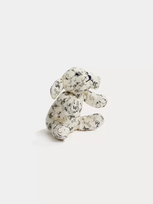 Newborn & Baby Bonpoint Stuffed Animals And Toys | Aimer Stuffed Dog 6 In. Ecru Flowers
