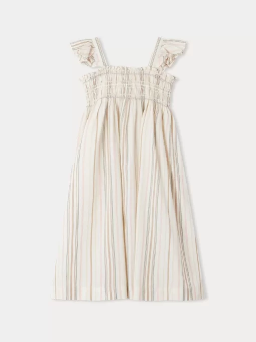Child Bonpoint Dresses | Alexandra Dress Multicolored Stripes