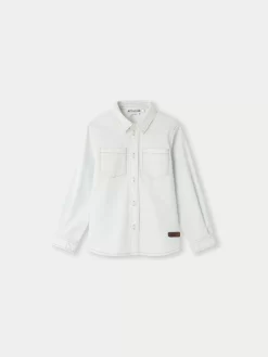 Child Bonpoint Tops | Altman Shirt Aqua Blue