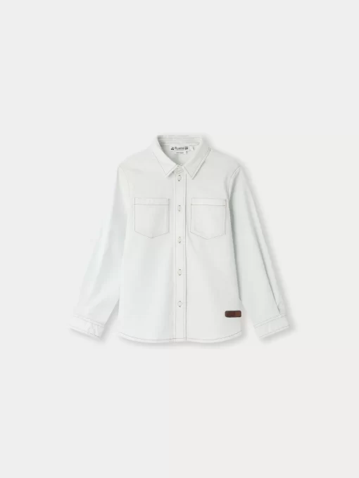 Child Bonpoint Tops | Altman Shirt Aqua Blue
