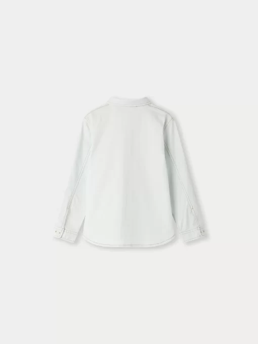 Child Bonpoint Tops | Altman Shirt Aqua Blue