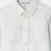 Child Bonpoint Tops | Altman Shirt Aqua Blue