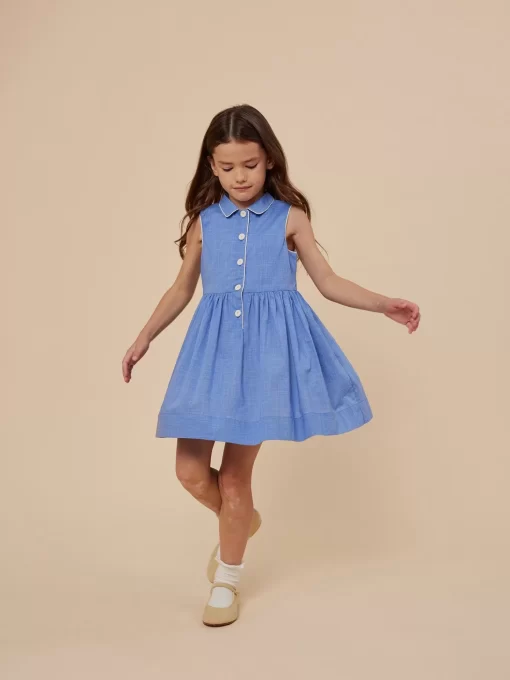 Child Bonpoint Dresses | Anne Dress Intense Blue
