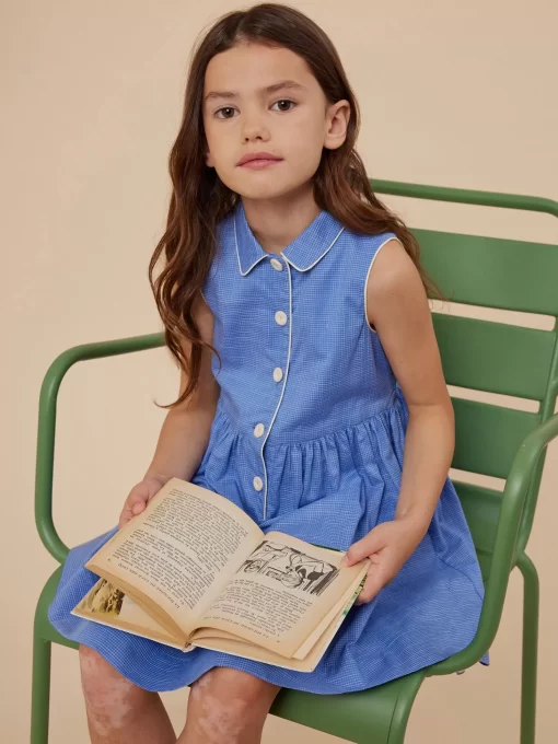 Child Bonpoint Dresses | Anne Dress Intense Blue