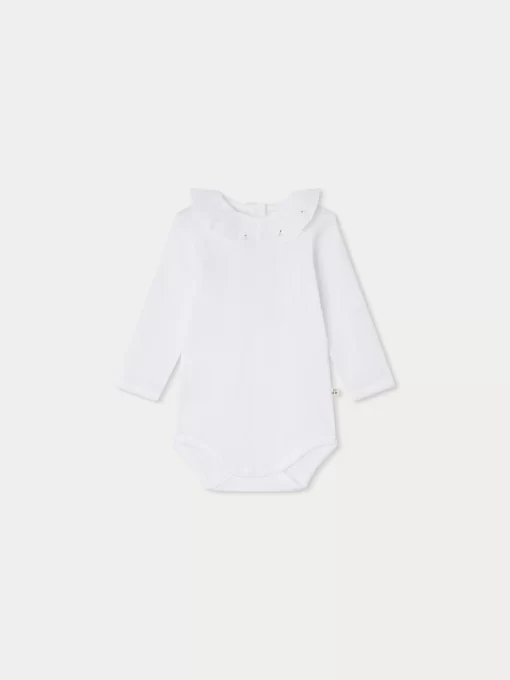 Newborn & Baby Bonpoint Onesies And Pajamas | April Onesie Natural White