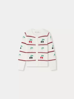 Child Bonpoint Cardigans And Sweaters | Armel Cardigan White Milk
