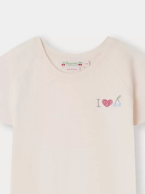 Child Bonpoint Tops | Asmae T-Shirt Petal Pink