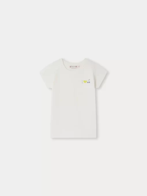 Child Bonpoint Tops | Asmae T-Shirt White Milk