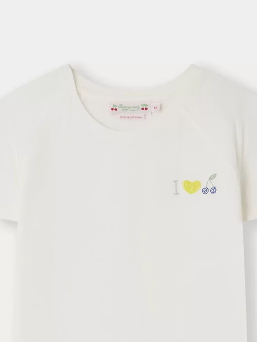 Child Bonpoint Tops | Asmae T-Shirt White Milk
