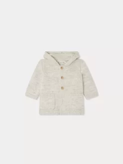 Newborn & Baby Bonpoint Outerwear | Atexane Burnoose Heathered Gray
