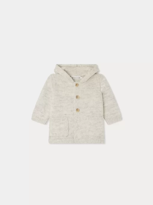 Newborn & Baby Bonpoint Outerwear | Atexane Burnoose Heathered Gray