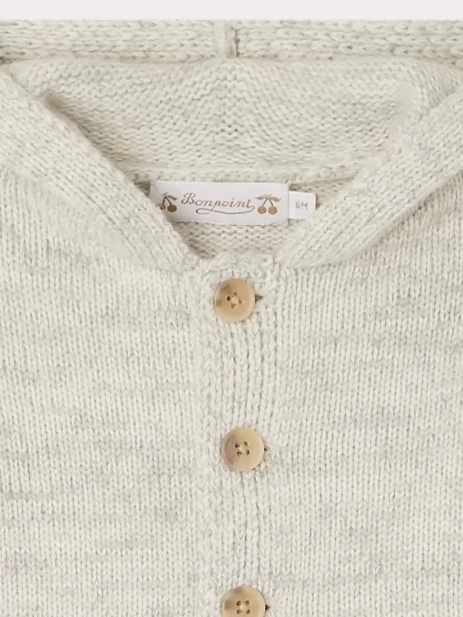 Newborn & Baby Bonpoint Outerwear | Atexane Burnoose Heathered Gray