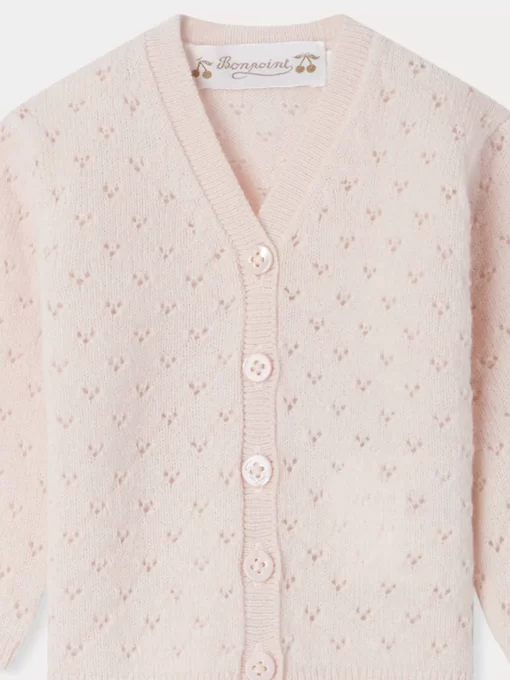 Newborn & Baby Bonpoint Sweaters And Cardigans | Azia Cardigan Light Pink