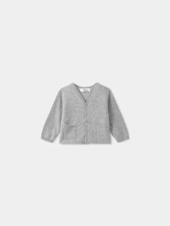 Newborn & Baby Bonpoint Sweaters And Cardigans | Babies' Cardigan Heathered Gray