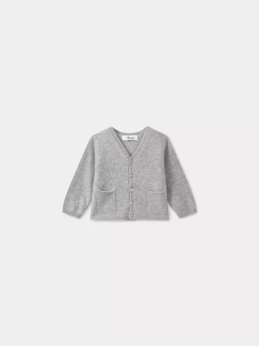 Newborn & Baby Bonpoint Sweaters And Cardigans | Babies' Cardigan Heathered Gray