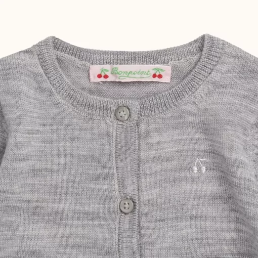 Newborn & Baby Bonpoint Sweaters And Cardigans | Babies' Cardigan Heathered Gray