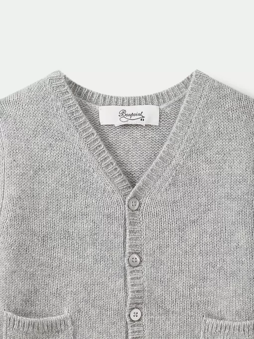 Newborn & Baby Bonpoint Sweaters And Cardigans | Babies' Cardigan Heathered Gray