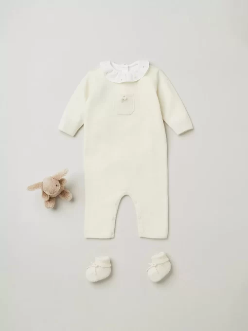 Newborn & Baby Bonpoint Sets And Jumpsuits | Babies' Playsuit Milk White