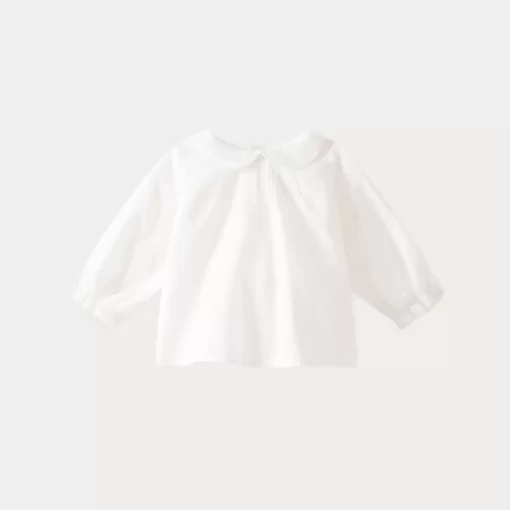 Newborn & Baby Bonpoint Tops | Baby Cotton Voile Blouse Milk White
