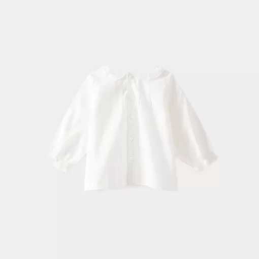 Newborn & Baby Bonpoint Tops | Baby Cotton Voile Blouse Milk White