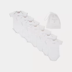 Newborn & Baby Bonpoint Onesies And Pajamas | Baby Day-Of-The-Week Onesies White
