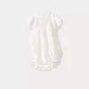 Newborn & Baby Bonpoint Pants, Bloomers, And Rompers | Baby Dobby Voile Romper Milk White