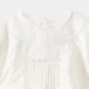 Newborn & Baby Bonpoint Pants, Bloomers, And Rompers | Baby Dobby Voile Romper Milk White