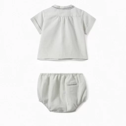 Newborn & Baby Bonpoint Sets And Jumpsuits | Baby Embroidered Set Almond