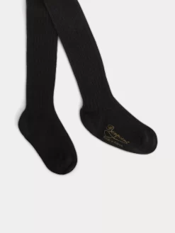 Newborn & Baby Bonpoint Leggings And Socks | Baby Ribbed Tights Black