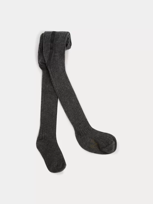 Newborn & Baby Bonpoint Leggings And Socks | Baby Ribbed Tights Dark Heathered Gray