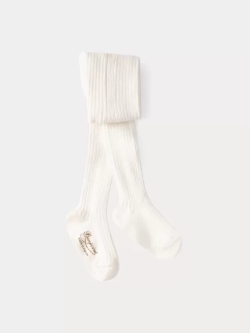 Newborn & Baby Bonpoint Leggings And Socks | Baby Ribbed Tights Milk White