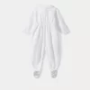 Newborn & Baby Bonpoint Onesies And Pajamas | Baby Round Neck Sleepsuit White