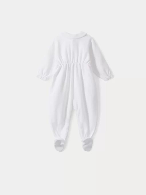 Newborn & Baby Bonpoint Onesies And Pajamas | Baby Round Neck Sleepsuit White