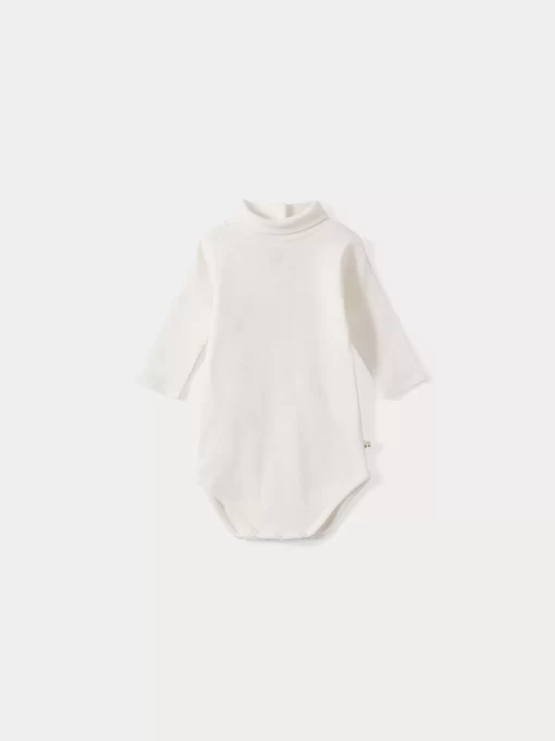 Newborn & Baby Bonpoint Onesies And Pajamas | Baby Turtleneck Onesie Milk White