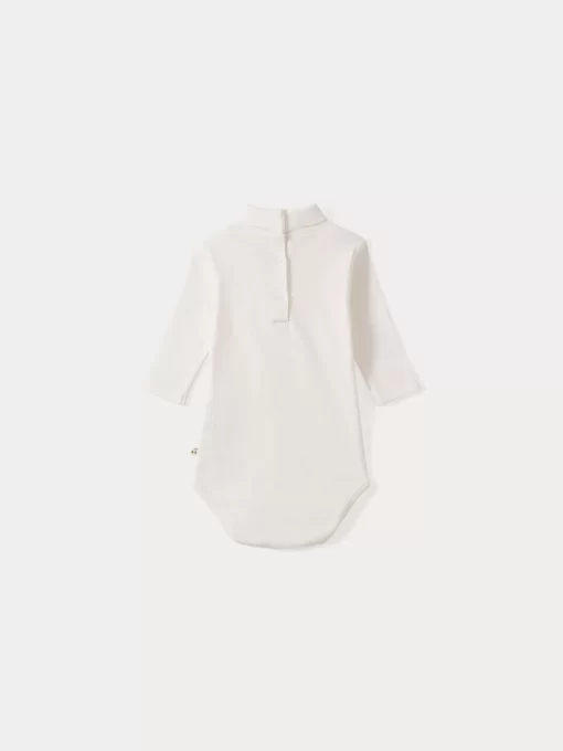 Newborn & Baby Bonpoint Onesies And Pajamas | Baby Turtleneck Onesie Milk White
