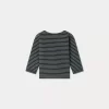 Child Bonpoint Tops | Baudelaire T-Shirt Celadon Green Stripes