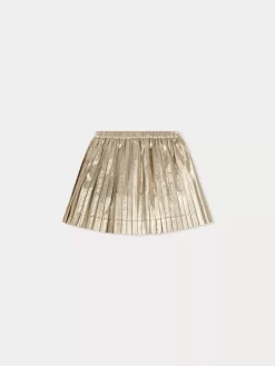 Child Bonpoint Skirts | Beryl Pleated Skirt Gold