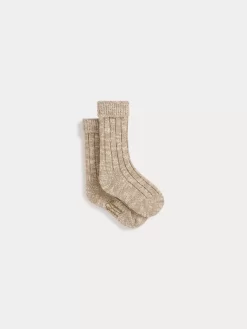 Newborn & Baby Bonpoint Leggings And Socks | Bethine Socks Flecked Alabaster White