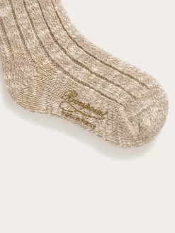 Newborn & Baby Bonpoint Leggings And Socks | Bethine Socks Flecked Alabaster White