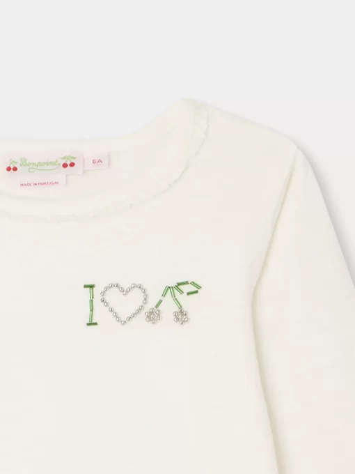Child Bonpoint Tops | Blanca T-Shirt Milk White