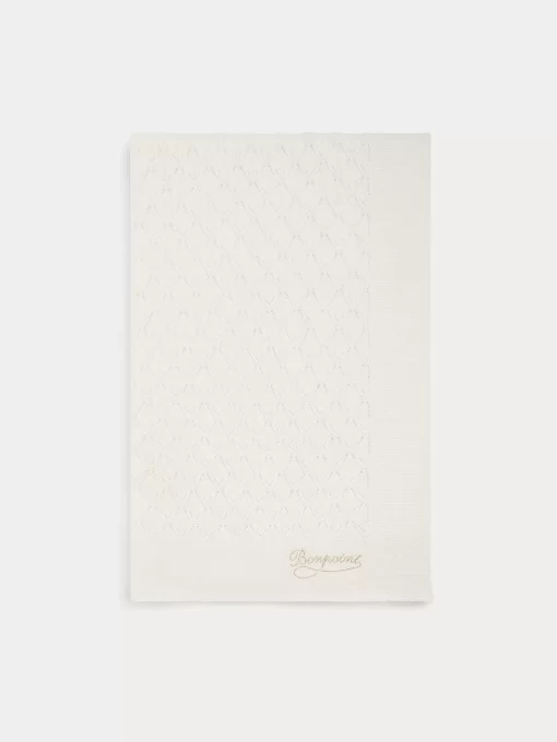 Newborn & Baby Bonpoint Childcare | Blanket With Openwork Pattern For Baby Milk White