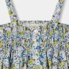Newborn & Baby Bonpoint Tops | Blouse Smockee Abricot Fleur Bleu