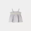 Newborn & Baby Bonpoint Tops | Blouse Smockee Abricot Gris Clair