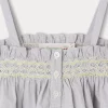 Newborn & Baby Bonpoint Tops | Blouse Smockee Abricot Gris Clair