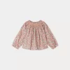 Newborn & Baby Bonpoint Tops | Blouse Smockee Griotte Corail