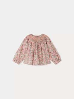 Newborn & Baby Bonpoint Tops | Blouse Smockee Griotte Corail