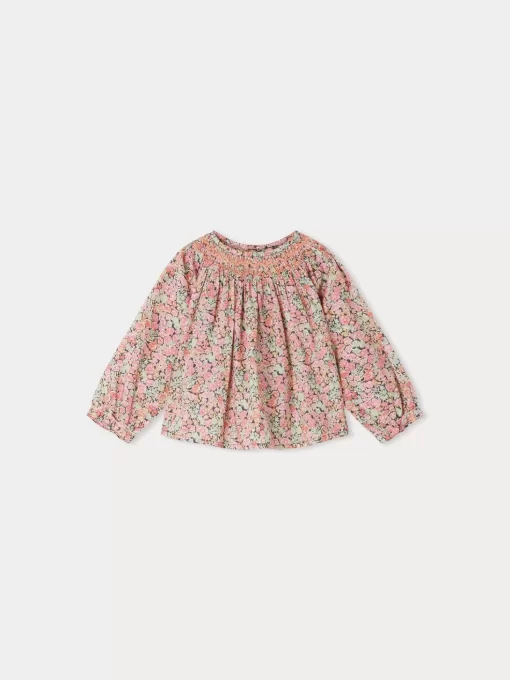 Newborn & Baby Bonpoint Tops | Blouse Smockee Griotte Corail